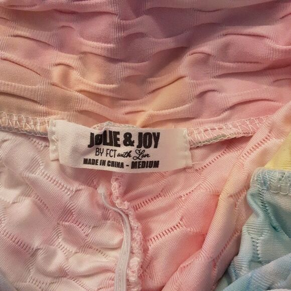 JOLIE & JOY Biker‎ Shorts Tie Dye Pastel Size Medium - Picture 4 of 6